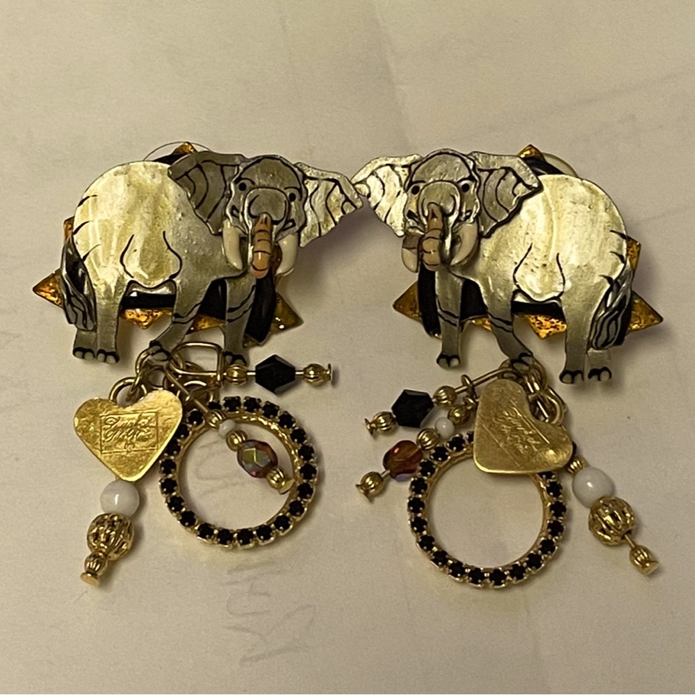 Lunch at the Ritz rare Elephant earrings